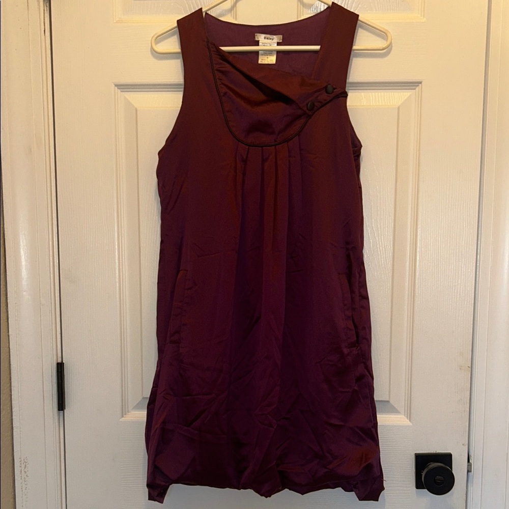 Esley Deep Purple Sleeveless Bubble Dress